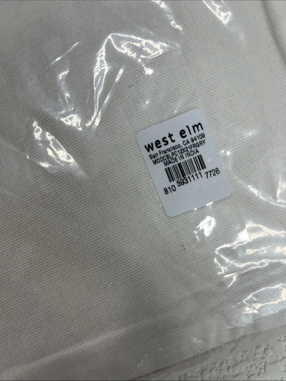 West Elm style modcblpc12x21frgry